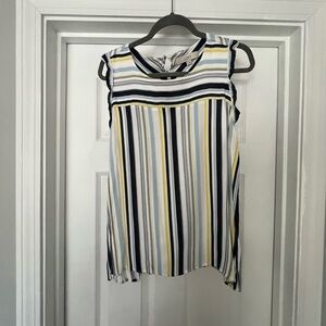 LOFT Multicolor Striped Sleeveless Blouse